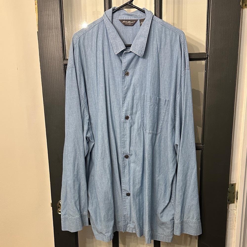 Eddie Bauer Blue Button-Up Shirt